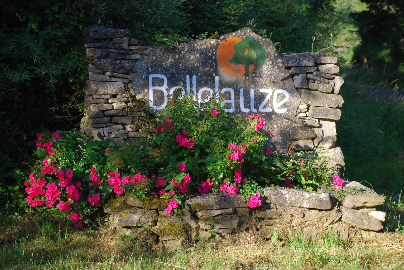 The stone entrance of the estate